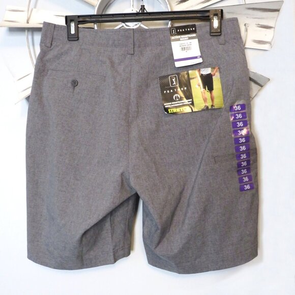 🎄NWT PGA Tour Active Waistband Golf Shorts w/Stretch & Accessory Pocket Size 36 - Picture 4 of 6